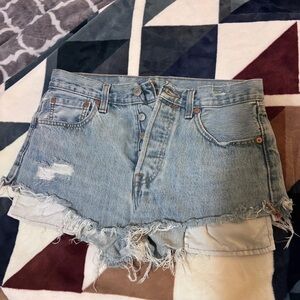 Levi's Light Blue Jean Shorts